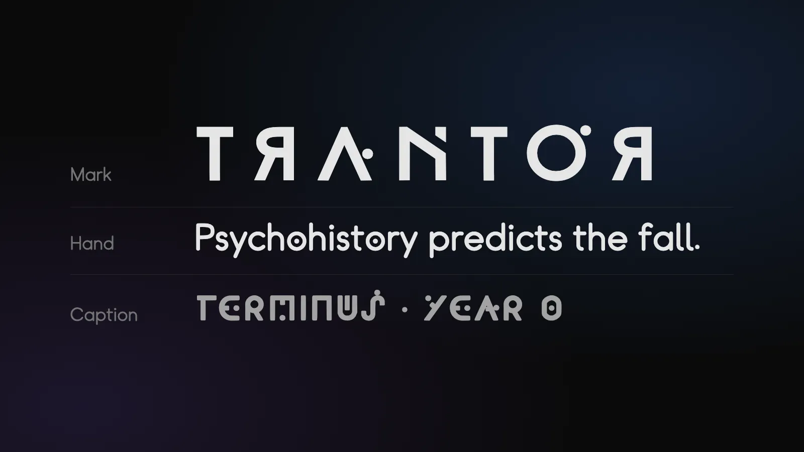 Trantor: Extending the Foundation Titles Fonts